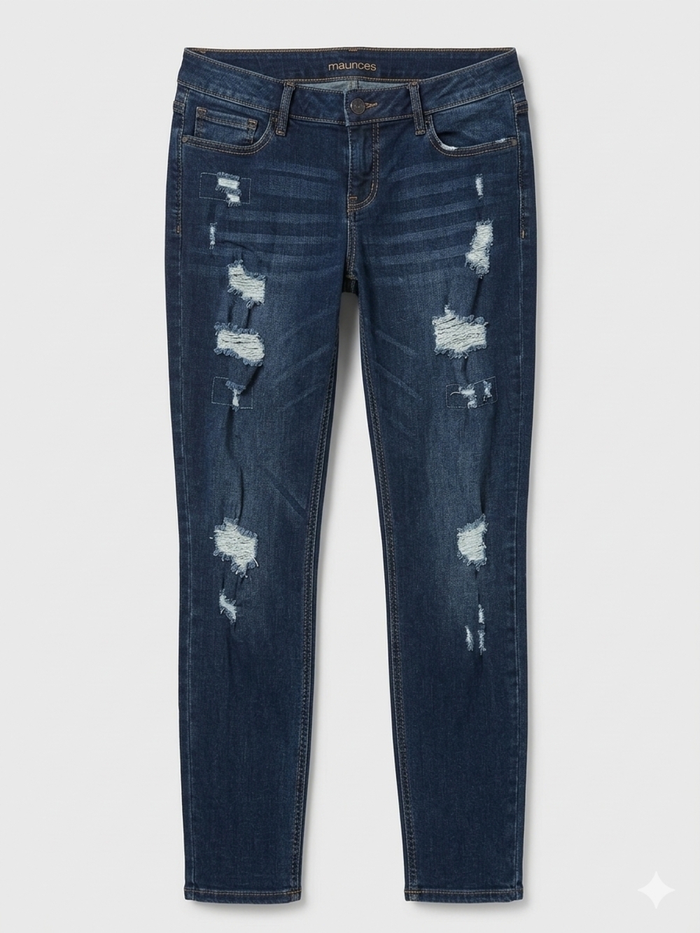maurices Dark Indigo Distressed Women’s Skinny Jeans